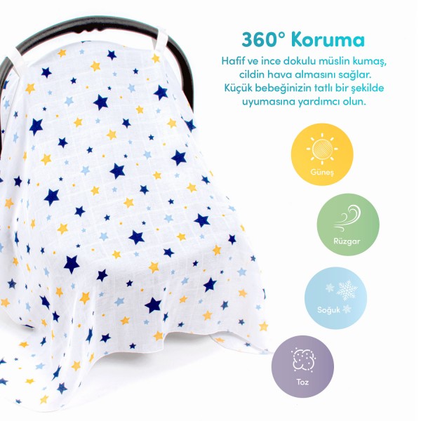 Muslin Infant Car Seat Cover