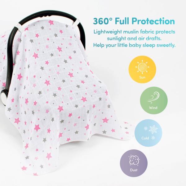 Muslin Infant Car Seat Cover