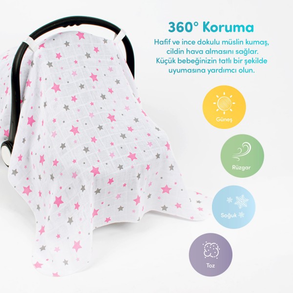 Muslin Infant Car Seat Cover