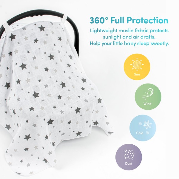 Muslin Infant Car Seat Cover