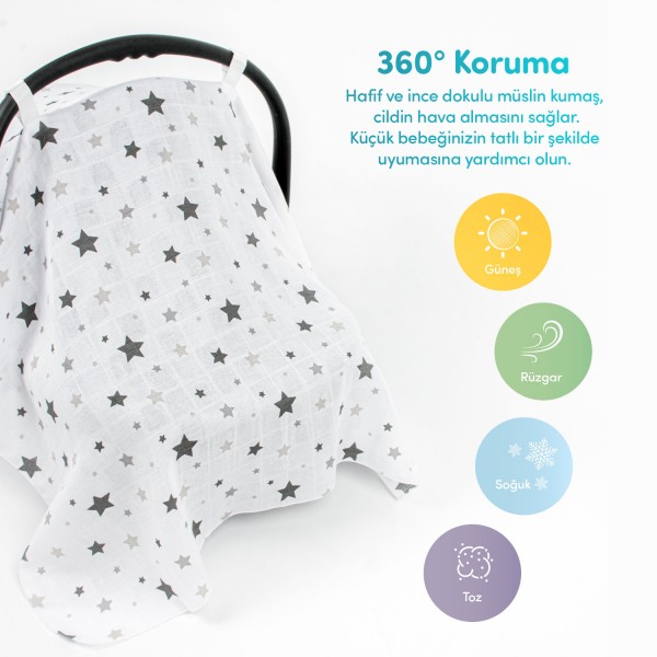 Muslin Infant Car Seat Cover