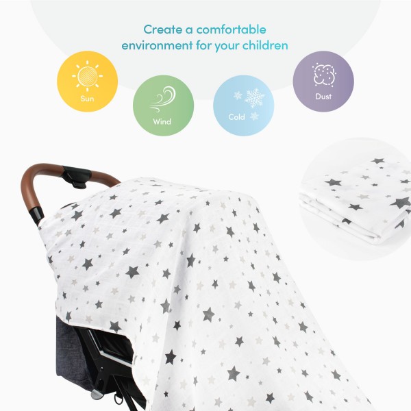 Muslin Stroller Cover